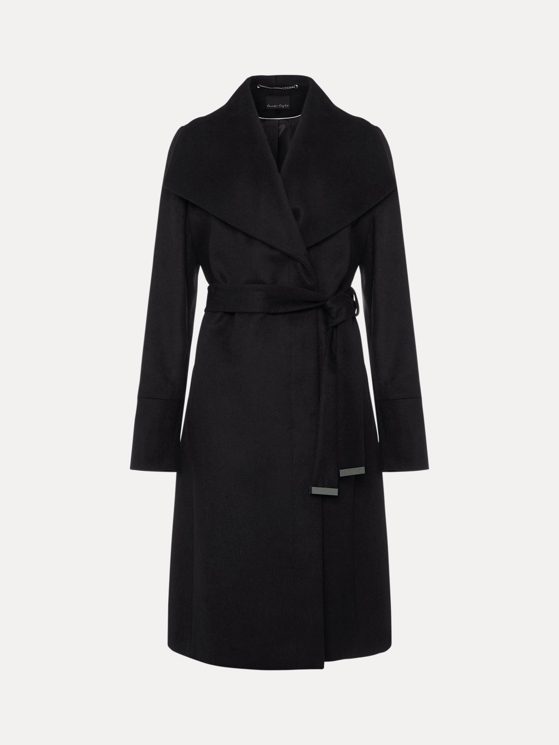 Phase Eight Nicci Belted Wool Blend Coat, Navy at John Lewis & Partners