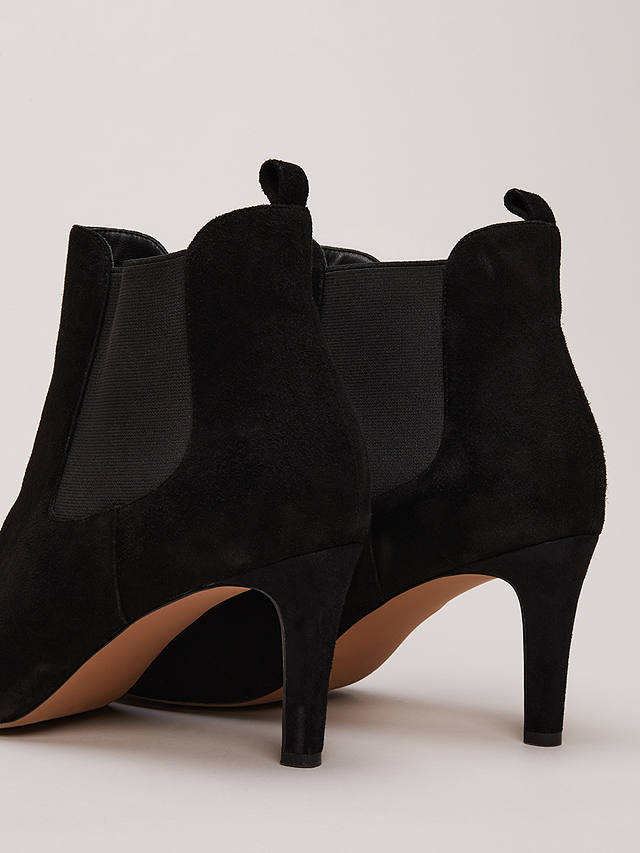 Phase Eight Suede Ankle Boots, Black