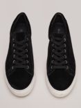 Phase Eight Velvet Flatform Trainers, Black, Black