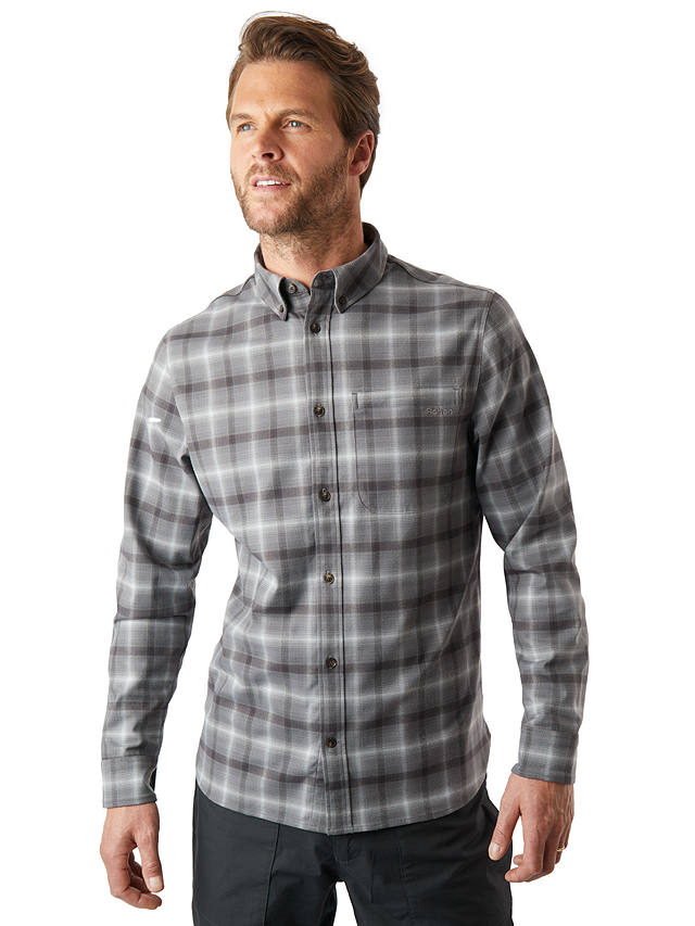 Rohan Dover Long Sleeve Check Shirt, Grey Rock
