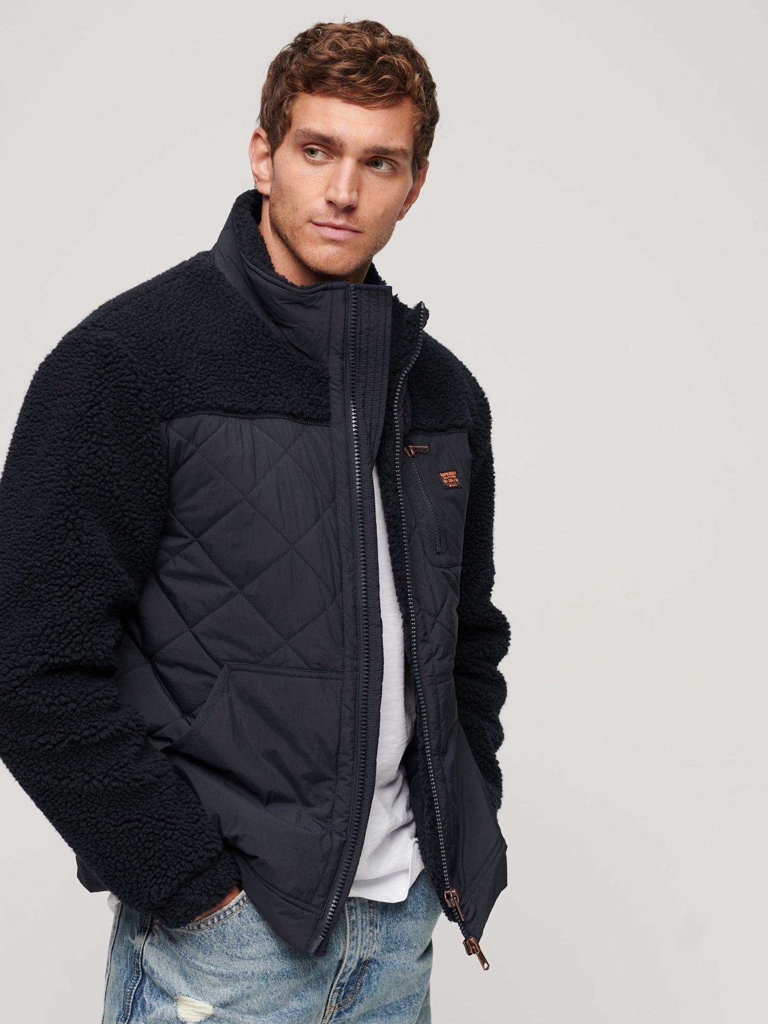 Superdry Sherpa Workwear Hybrid Jacket at John Lewis & Partners