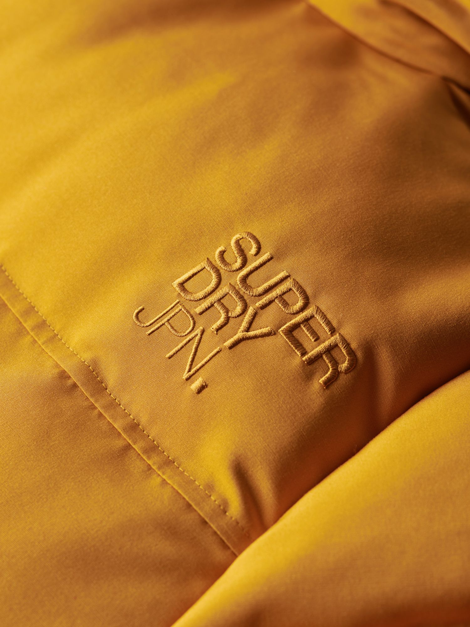 Superdry Everest Hooded Puffer Jacket, Mustard, S