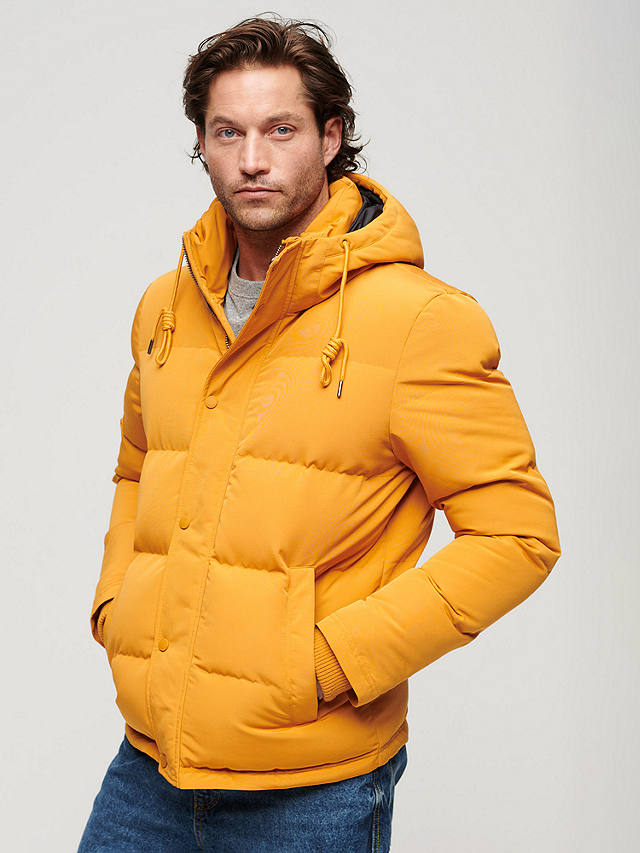 Superdry Everest Hooded Puffer Jacket, Mustard