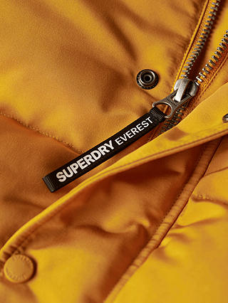 Superdry Everest Hooded Puffer Jacket, Mustard