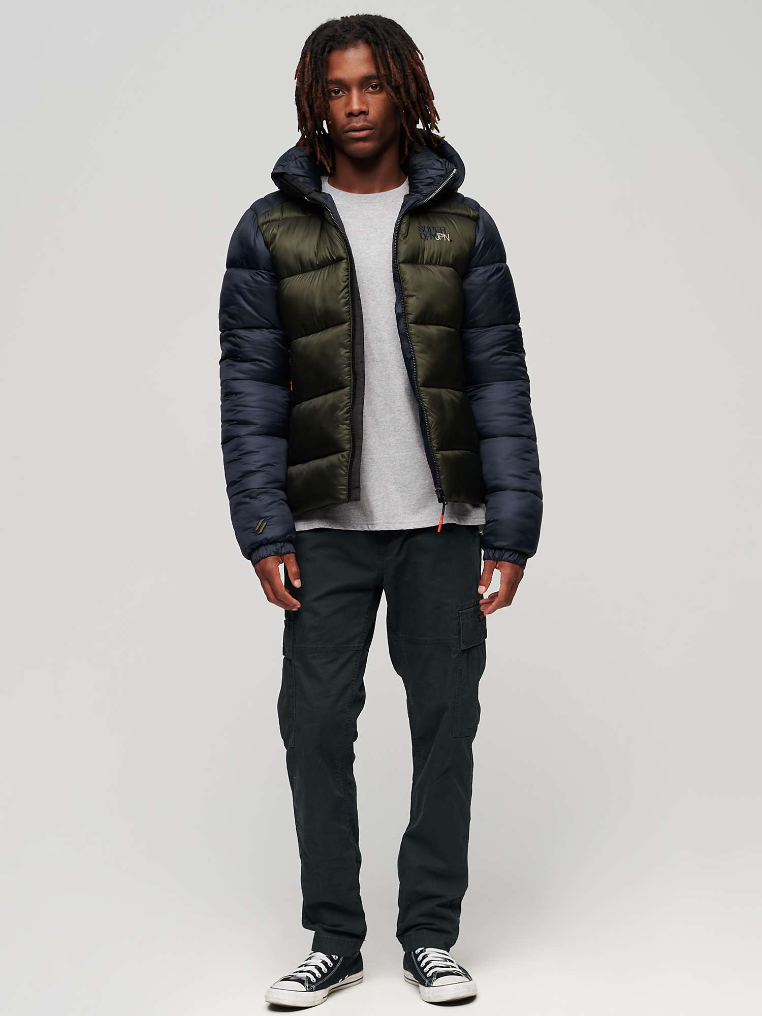 Buy Superdry Hooded Colour Block Sports Puffer Jacket Online at johnlewis.com
