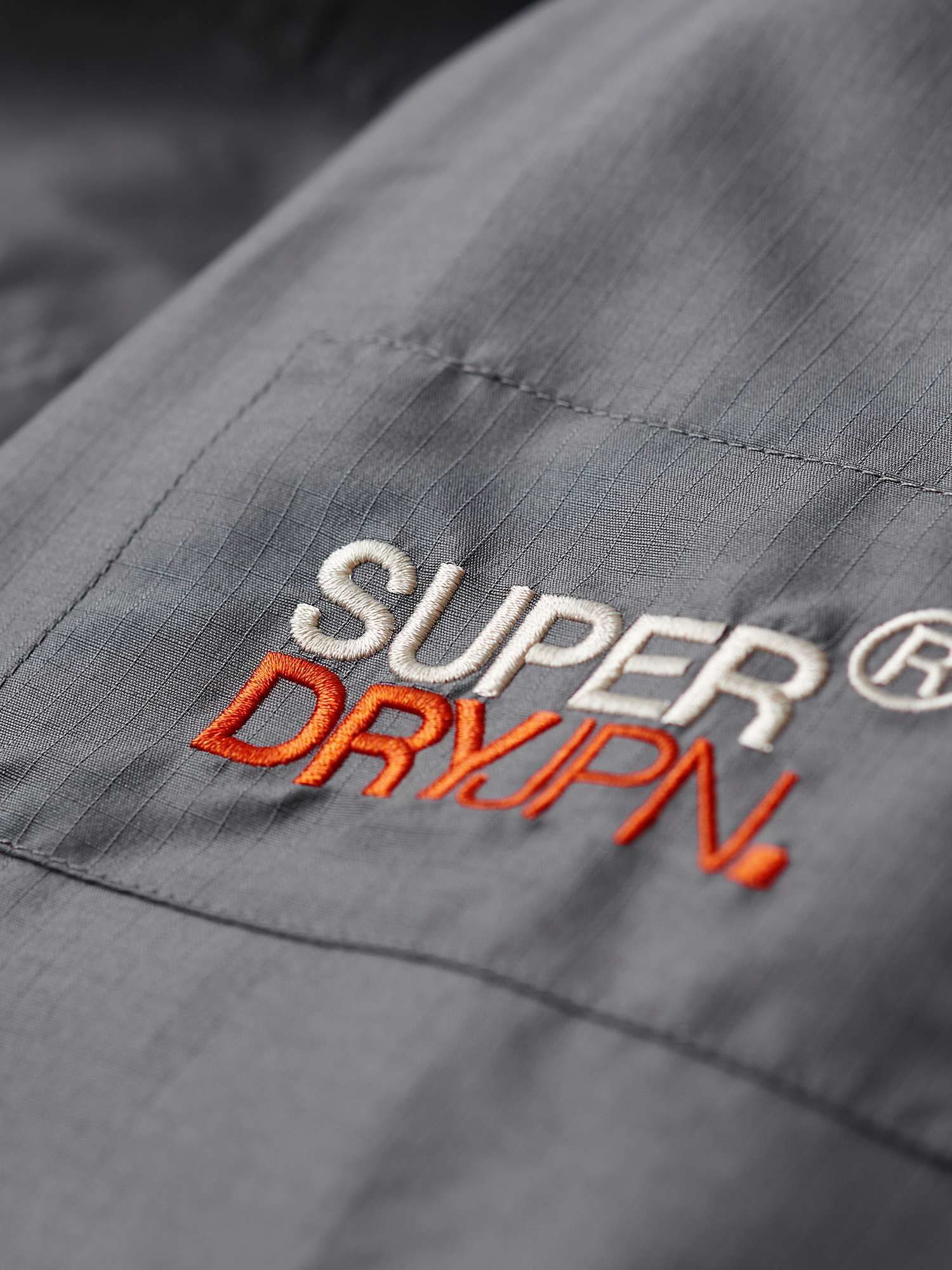 Superdry Mountain SD Windcheater Jacket, Charcoal at John Lewis & Partners
