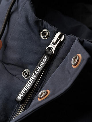 Superdry Hooded Everest Puffer Gilet, Nordic Chrome Navy