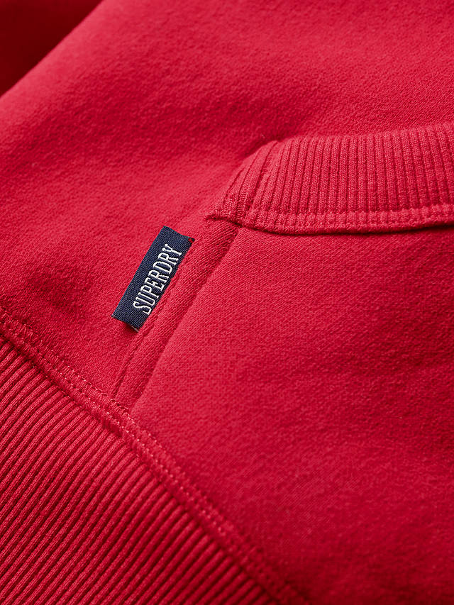 Superdry Essential Logo Zip Hoodie, Rouge Red
