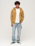 Superdry Essential Logo Zip Hoodie, Mustard Yellow Marl