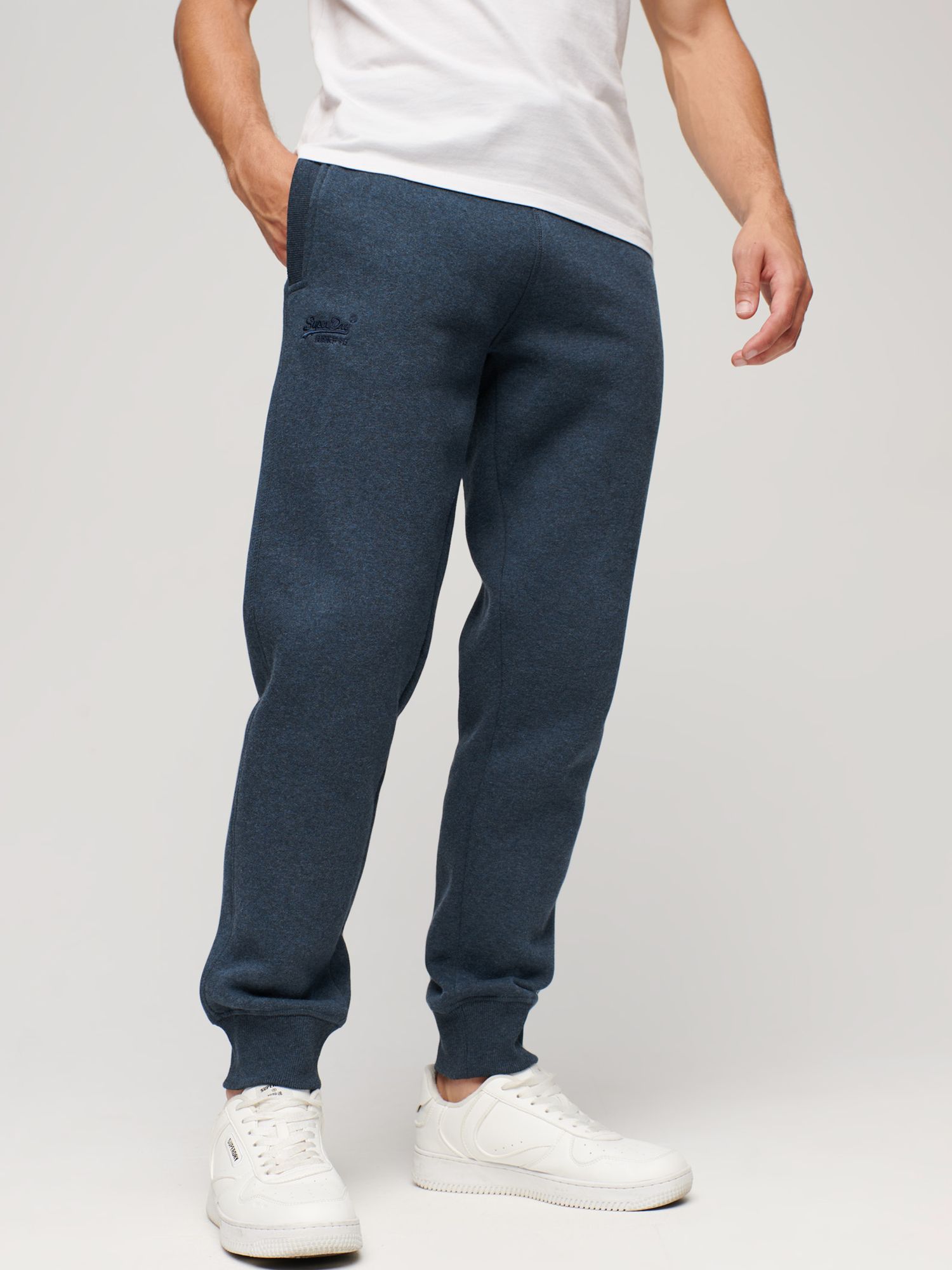 Superdry Washed Straight Leg Joggers, Oatmeal at John Lewis & Partners