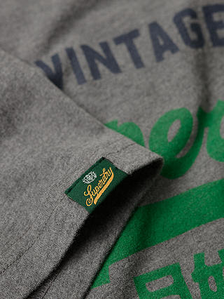 Superdry Vintage Logo Premium Goods T-Shirt, Mid Grey Marl