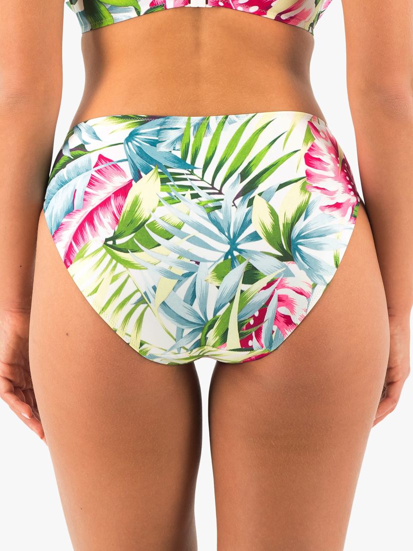 Fantasie Langkawi Palm Print Bikini Bottoms, White/Multi, XL