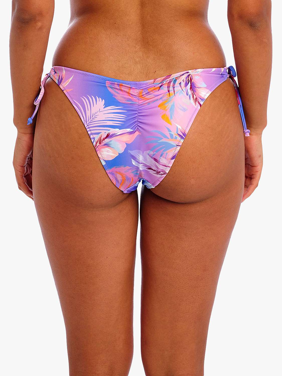 Buy Freya Miami Sunset Tie Side High Leg Bikini Bottoms, Cassis Online at johnlewis.com