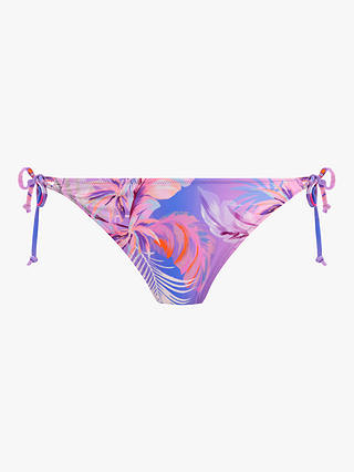 Freya Miami Sunset Tie Side High Leg Bikini Bottoms, Cassis