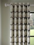 Scion Going Lohko Pair Lined Eyelet Curtains, Putty & Charcoal