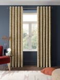 Harlequin Melodic Pair Lined Eyelet Curtains, Gold & Sand