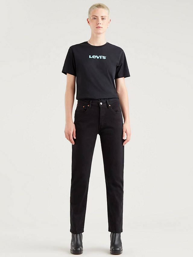 Levi's 501 Cropped Jeans, Black Sprout