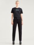 Levi's 501 Cropped Jeans, Black Sprout