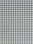 John Lewis Gingham Check Weave Pair Lined Hidden Tab Top Curtains, Lake Blue