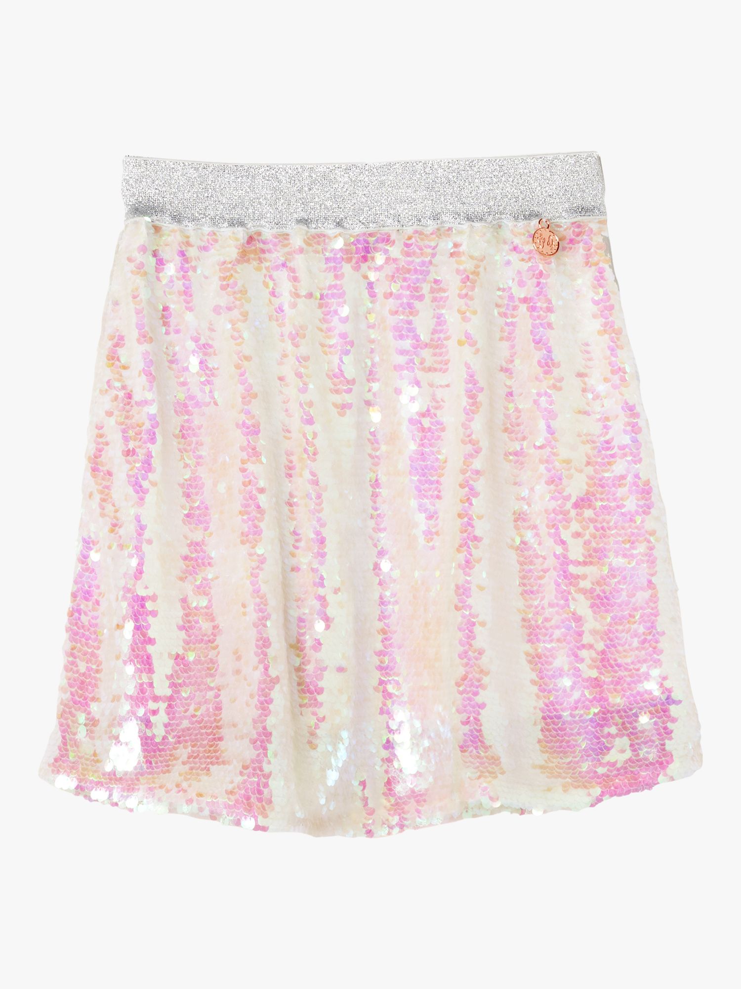 Buy Angel & Rocket Kids' Iridescent Sequin Skirt, Pink Online at johnlewis.com