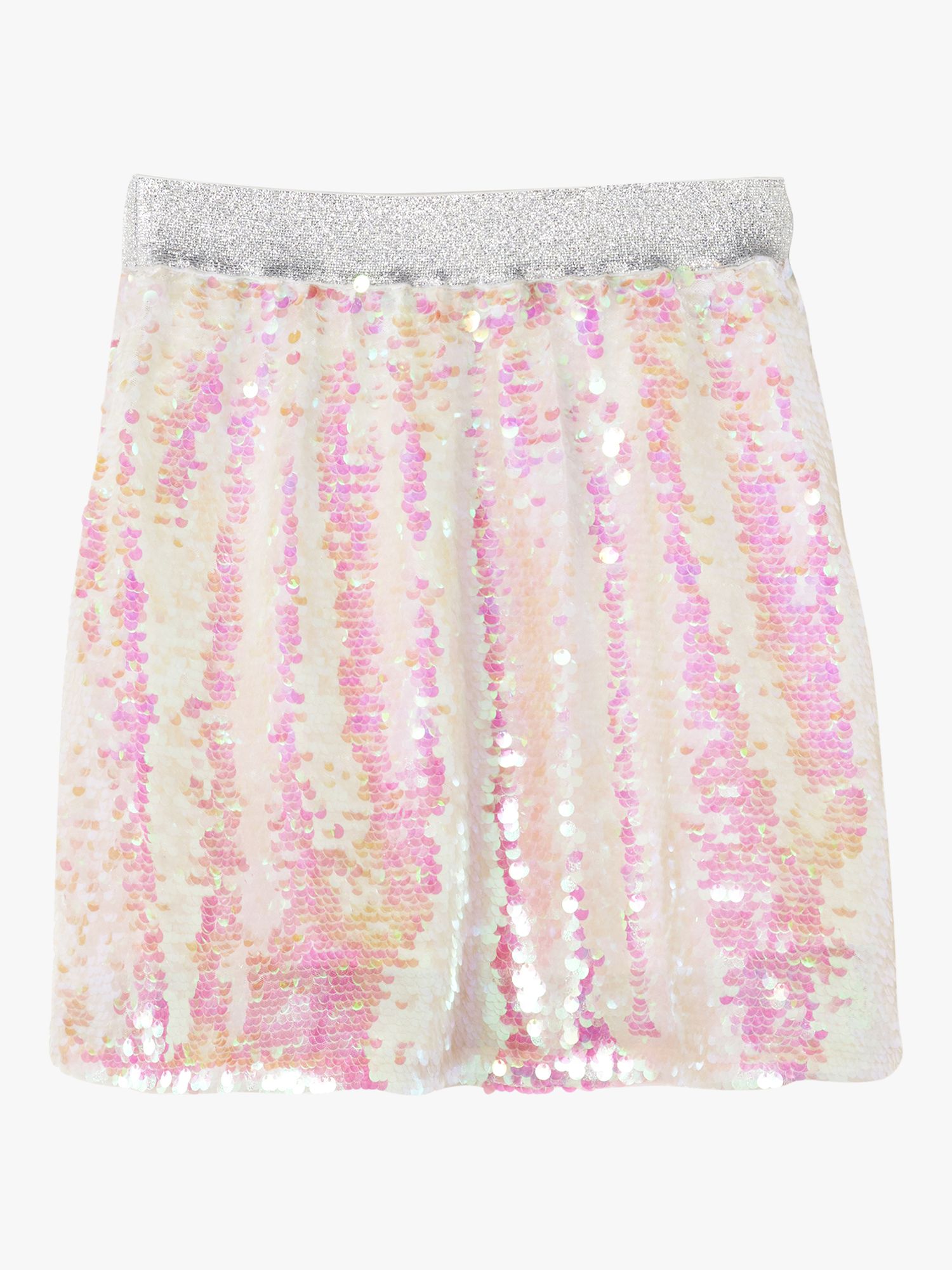 Angel & Rocket Kids' Iridescent Sequin Skirt, Pink, 3 years