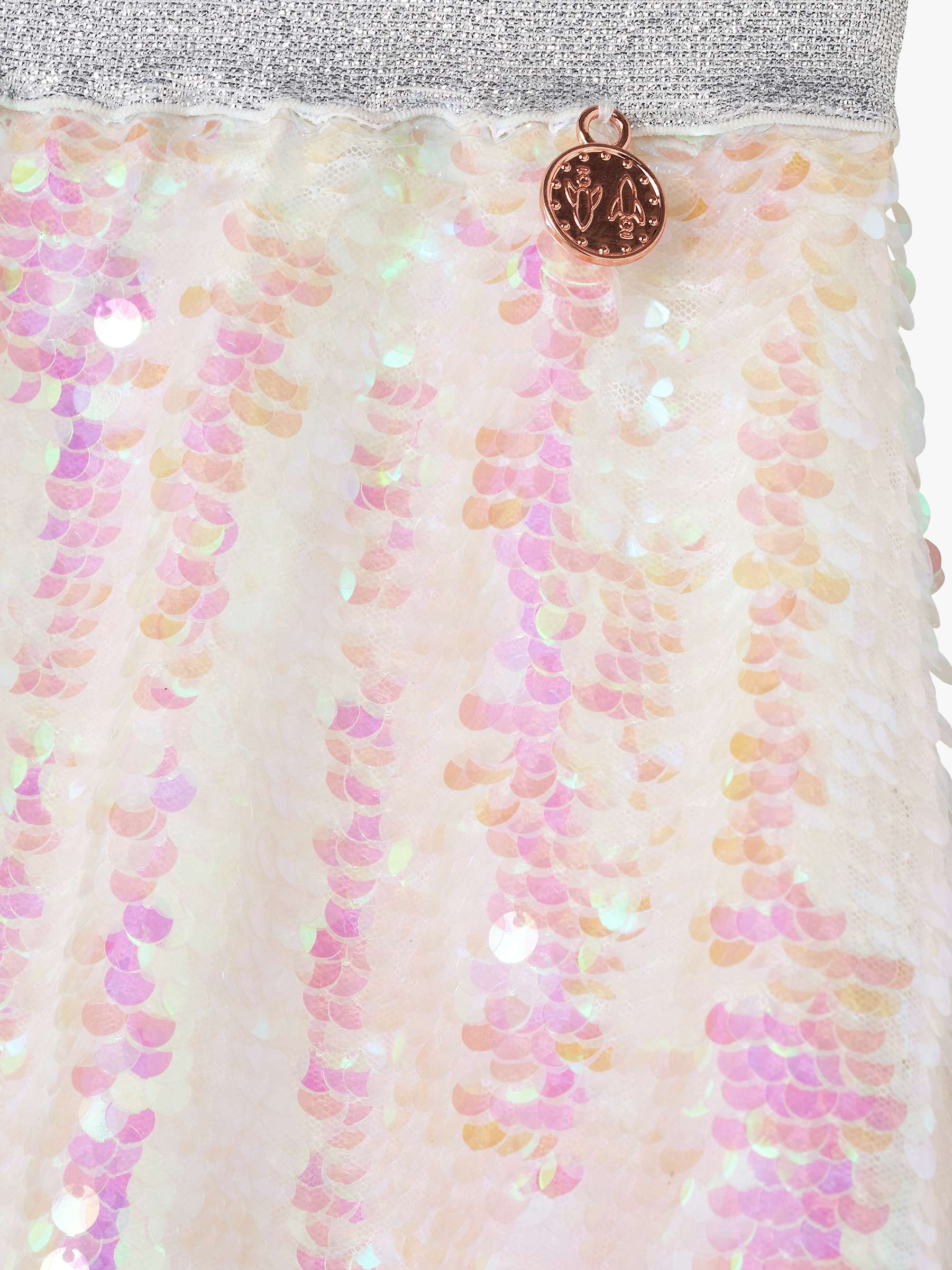 Buy Angel & Rocket Kids' Iridescent Sequin Skirt, Pink Online at johnlewis.com