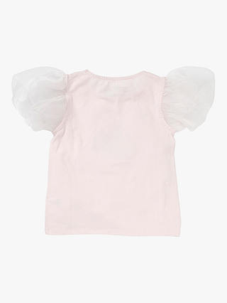 Angel & Rocket Kids' Elodie Bauble Embellished Puff Sleeve T-Shirt, Pink