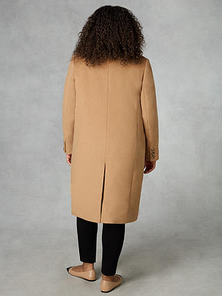 Live Unlimited Curve Wool Blend Long Tailored Coat, Camel