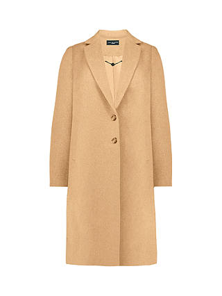 Live Unlimited Curve Wool Blend Long Tailored Coat, Camel