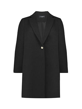 Live Unlimited Curve Wool Blend Short Coat, Black