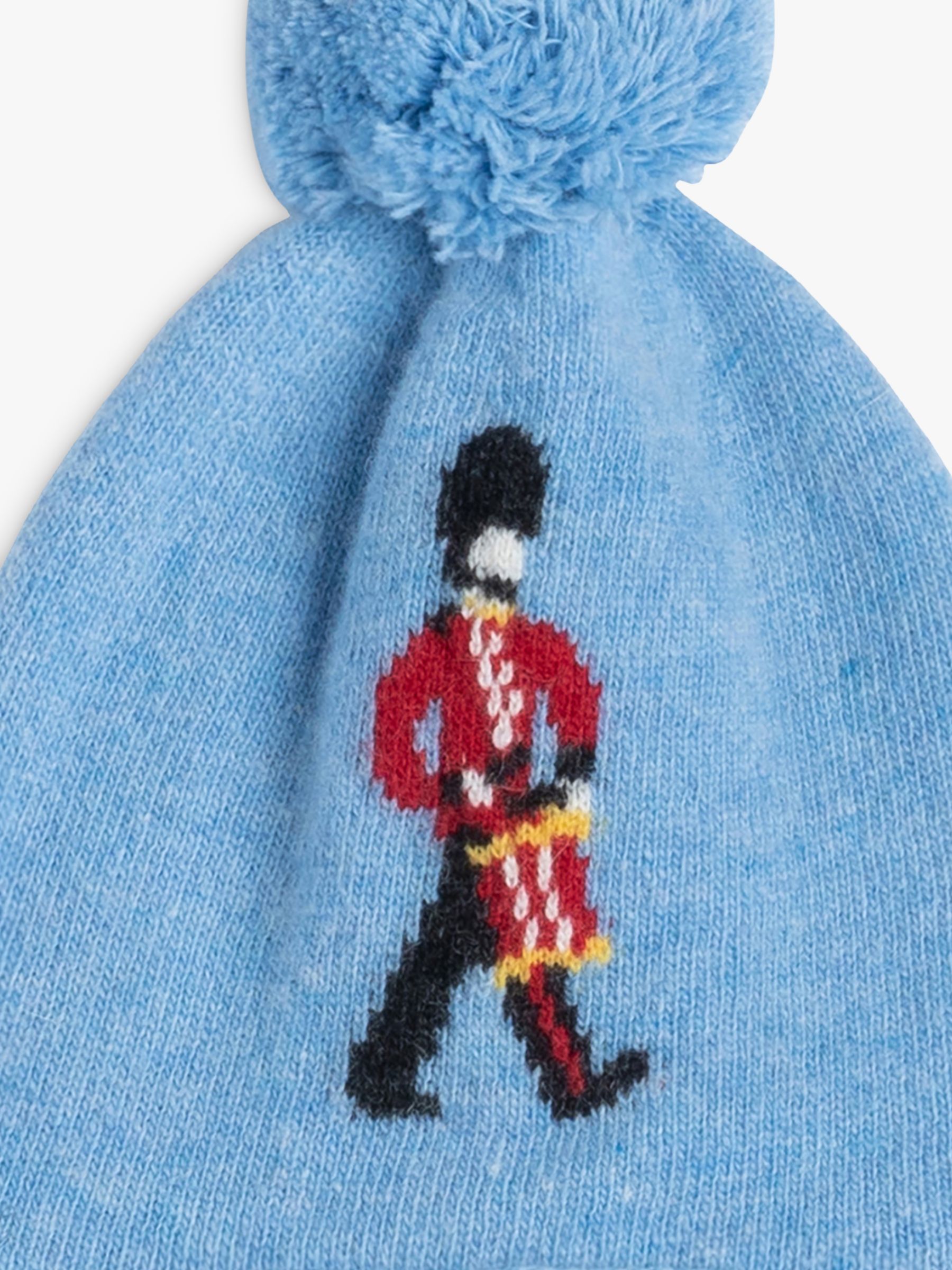 Trotters Baby Guardsman Bobble Hat, Blue Marl, S-M