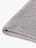 Trotters Kids' Rice Stitch Wool/Cashmere Blend Snoody, Grey Marl