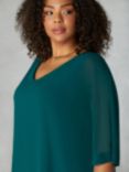Live Unlimited Curve Chiffon V Neck Overlay Top