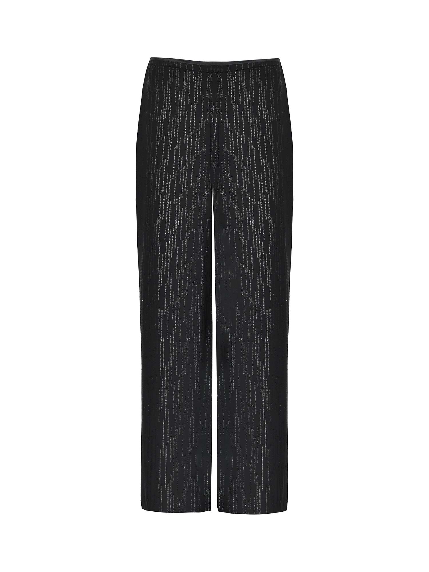 Buy Live Unlimited Curve Shimmer Chiffon Trousers, Black Online at johnlewis.com