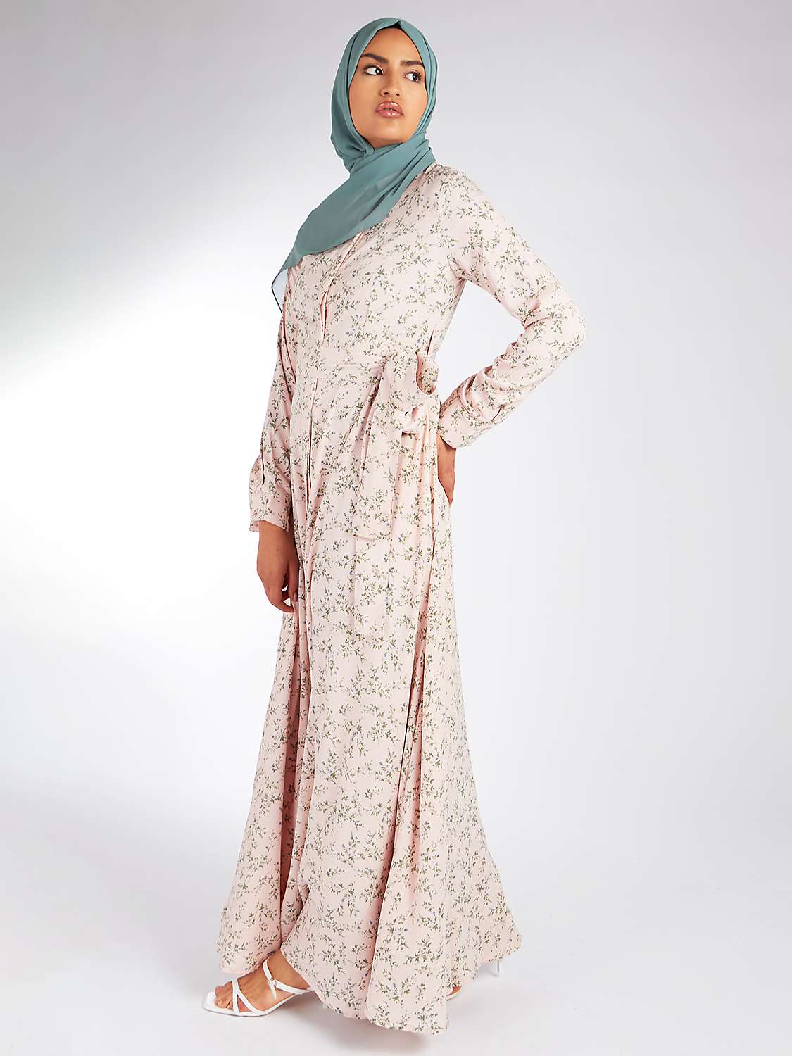 Buy Aab Mini Floral Maxi Dress, Pink Online at johnlewis.com