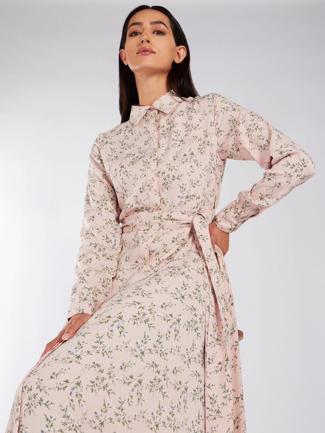 Buy Aab Mini Floral Maxi Dress, Pink Online at johnlewis.com