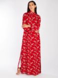 Aab Oriental Flowers Maxi Dress, Red