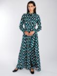 Aab Geo Print Maxi Dress, Blue