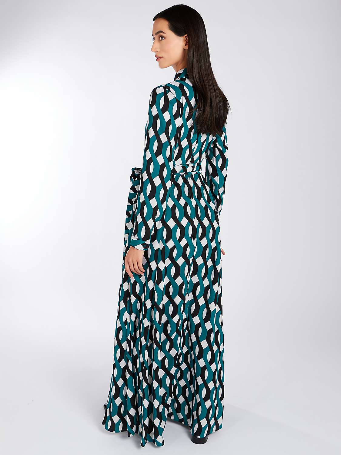 Buy Aab Geo Print Maxi Dress, Blue Online at johnlewis.com