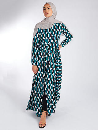 Aab Geo Print Maxi Dress, Blue