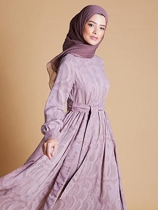 Aab Dusky Lace Gown Maxi Dress, Lilac