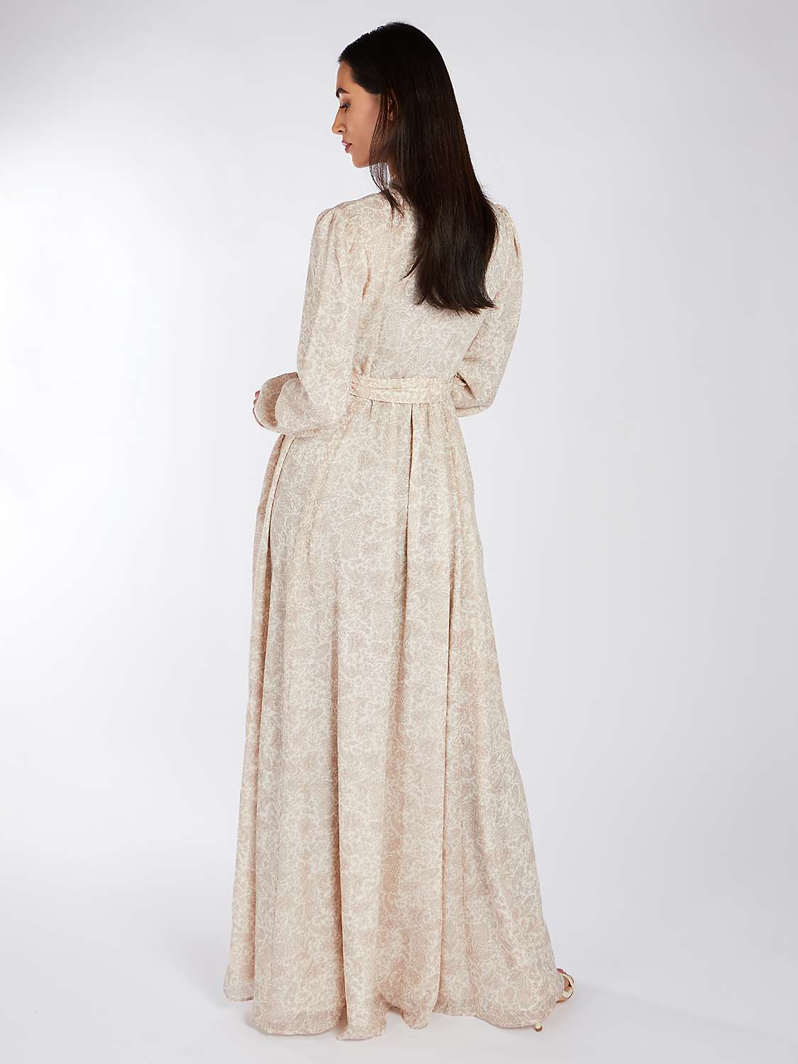 Buy Aab Hazy Paisley Maxi Dress, Beige Online at johnlewis.com