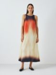 John Lewis Ombre Midi Dress, Orange/Multi