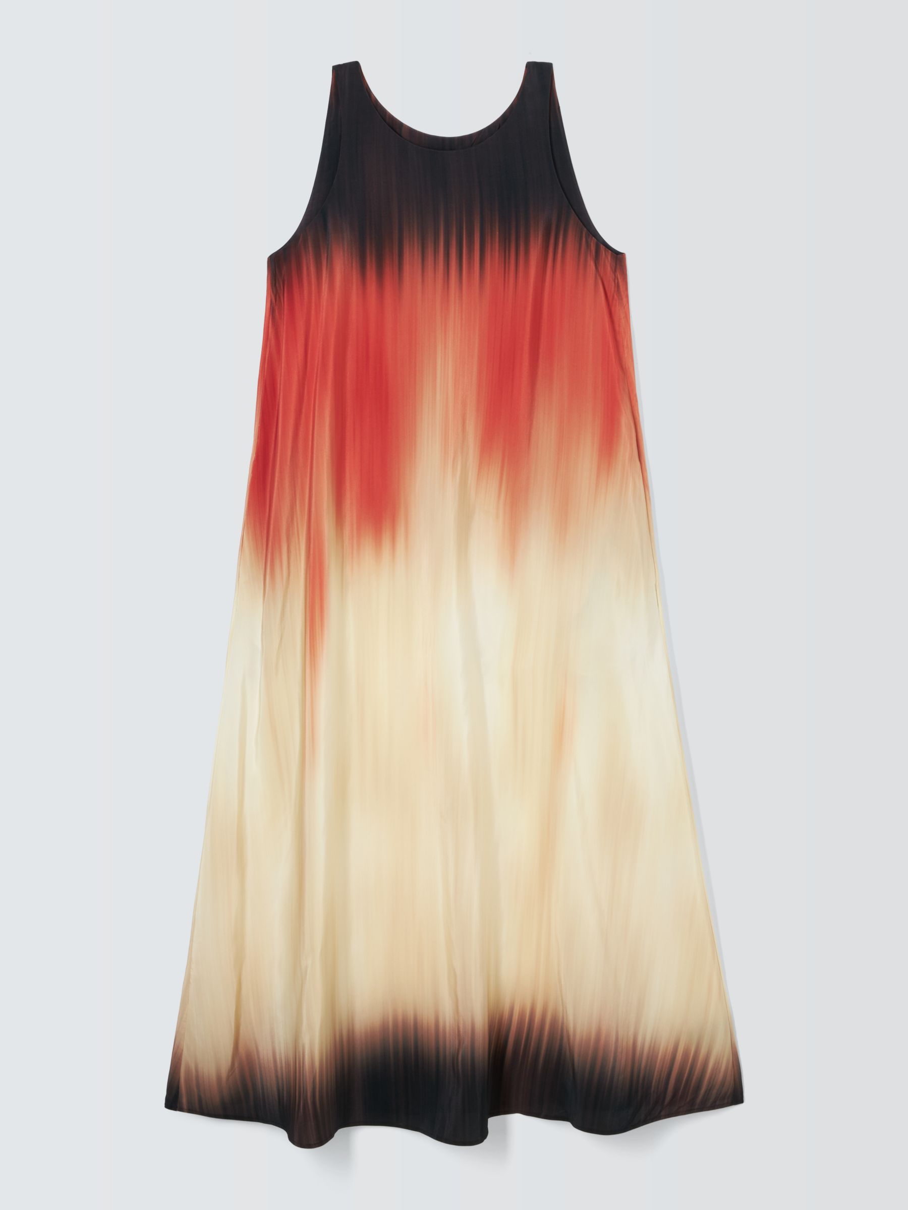 John Lewis Ombre Midi Dress, Orange/Multi, 18