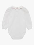 Trotters Baby Petal Floral Cotton Blend Bodysuit, White/Pink