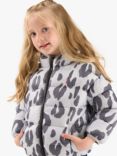 Angel & Rocket Kids' Agnes Print Puffer Jacket, Silver/Multi