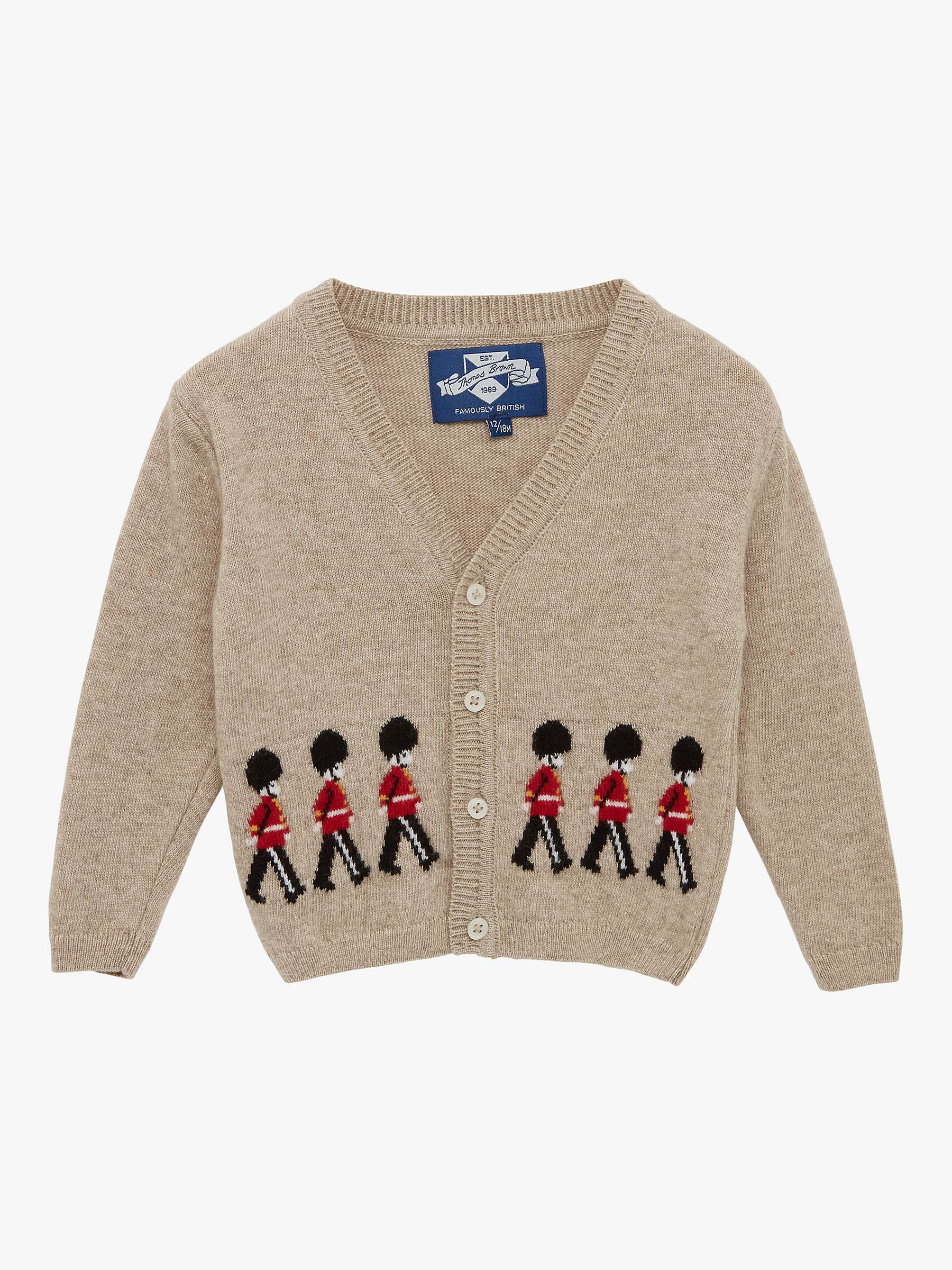 Buy Trotters Baby Guardsman Wool & Cashmere Blend Cardigan, Oatmeal Online at johnlewis.com