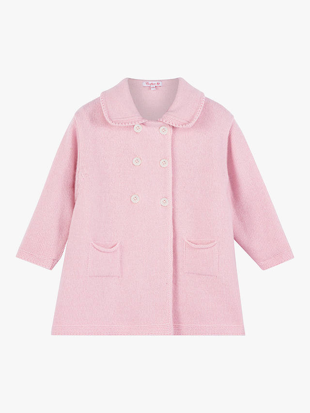 Trotters Baby Alexandra Wool Blend Coat, Pale Pink