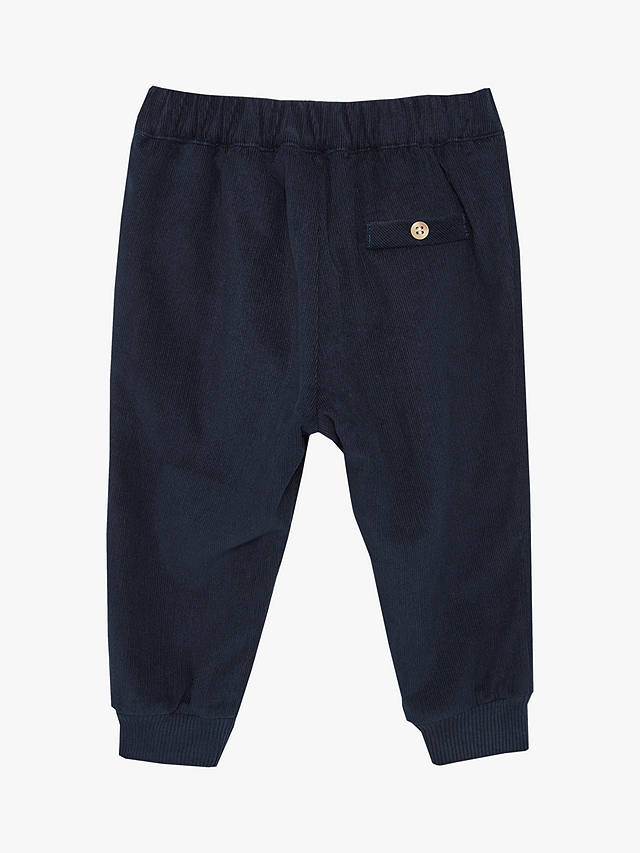 Trotters Baby Orly Cotton Needle Cord Trousers, Navy