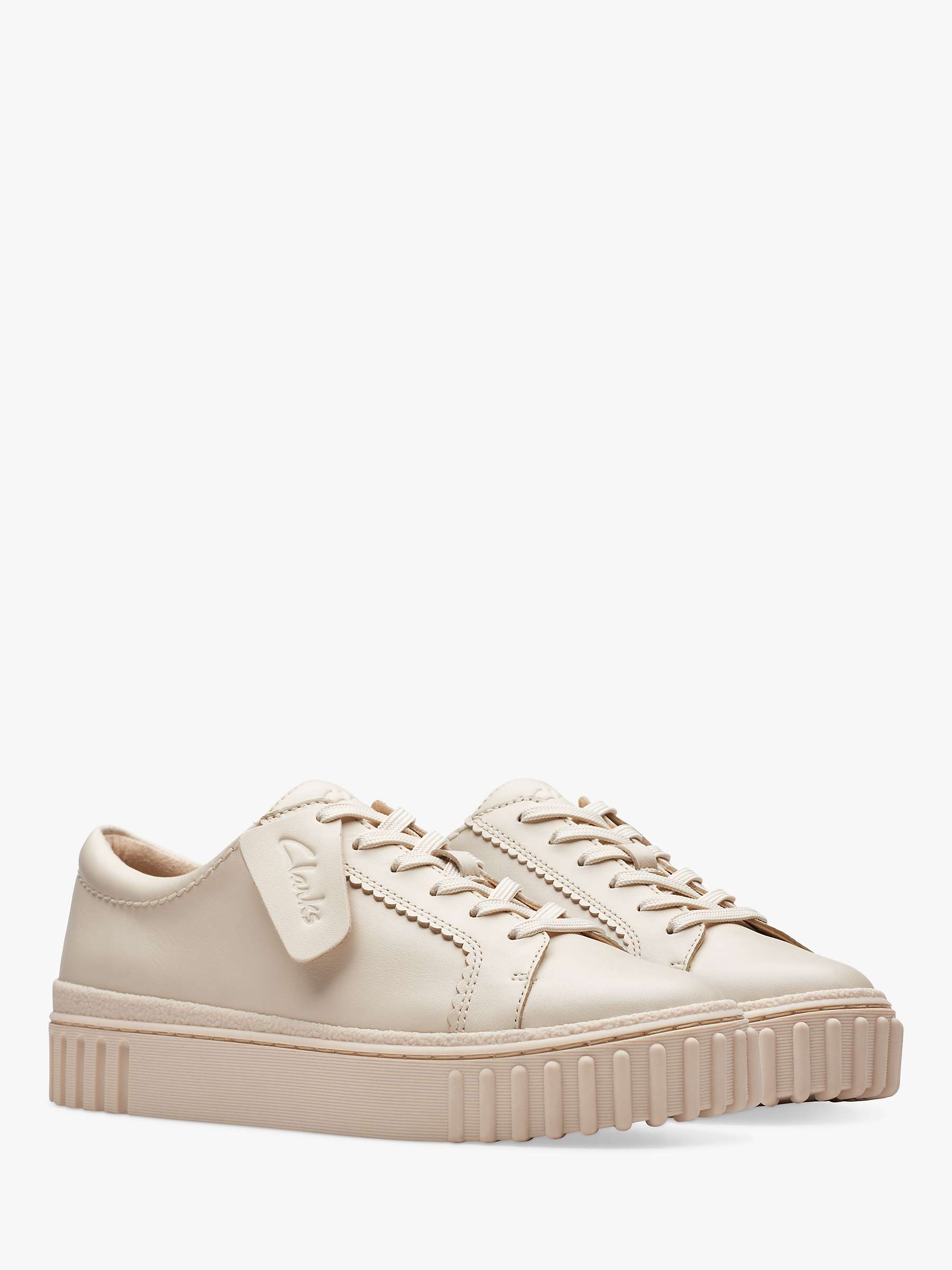 Buy Clarks Mayhill Walk Leather Flatform Trainers Online at johnlewis.com